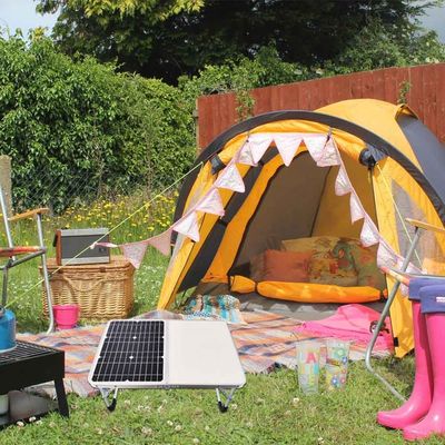 Pannello solare portatile pieghevole 18w Monocristallino fotovoltaico Pannello solare da tavolo per campeggio Picnic sistema energetico fuori rete