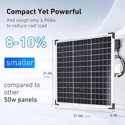 50w 60w pannelli fotovoltaici monocristallini Cella solare Cornice argento Bifiscale vetro trasparente per forti venti Neve rigido clima