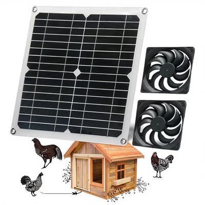 Un buon prezzo. Ventilatore solare da 12W ad alta efficienza, in vendita diretta dalla fabbrica, per pollai, cucce per cani, capannoni esterni e serre in linea