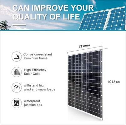 Un buon prezzo. Pannello solare in vetro mono 12V 24V personalizzato 100W-270W, pannelli solari ad alta efficienza, gamma 150W-200W inclusa in linea